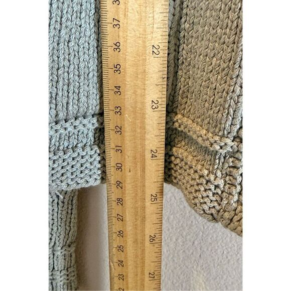 White + Warren Stone Gray Knitted Button Up Collared Cardigan Women's Size Small - Picture 6 of 8